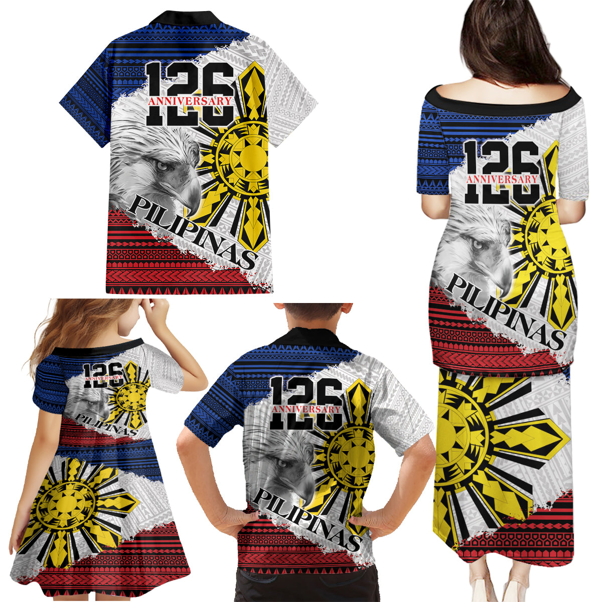 Philippines 126th Independence Day Family Matching Puletasi and Hawaiian Shirt Pilipinas Hunyo 12 Maligayang Araw ng Kalayaan LT9 - Polynesian Pride