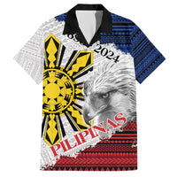 Philippines 126th Independence Day Family Matching Short Sleeve Bodycon Dress and Hawaiian Shirt Pilipinas Hunyo 12 Maligayang Araw ng Kalayaan LT9 Dad's Shirt - Short Sleeve White - Polynesian Pride