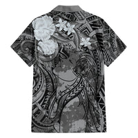 Pacific Beauty Girl Family Matching Long Sleeve Bodycon Dress and Hawaiian Shirt Black Polyneisan Tribal Vintage Motif LT9 - Polynesian Pride