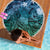 Pacific Beauty Girl Beach Blanket Blue Polyneisan Tribal Vintage Motif