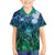 Pacific Beauty Girl Kid Hawaiian Shirt Blue Polyneisan Tribal Vintage Motif
