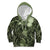 Pacific Beauty Girl Kid Hoodie Green Polyneisan Tribal Vintage Motif