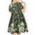 Pacific Beauty Girl Kid Short Sleeve Dress Green Polyneisan Tribal Vintage Motif