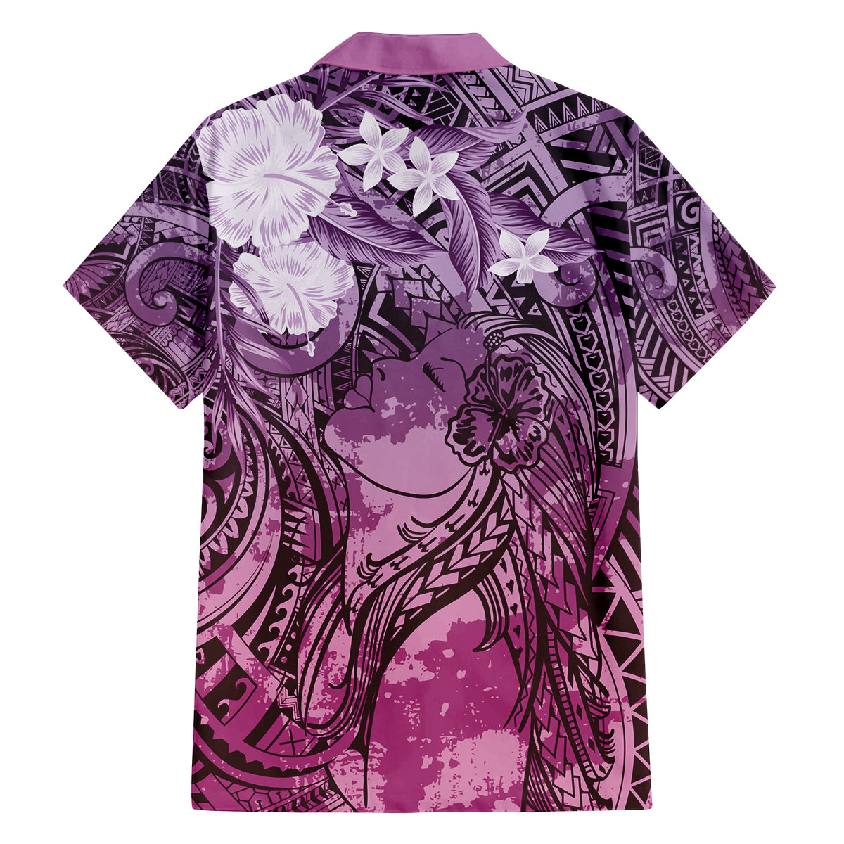 Pacific Beauty Girl Family Matching Tank Maxi Dress and Hawaiian Shirt Pink Polyneisan Tribal Vintage Motif LT9 - Polynesian Pride
