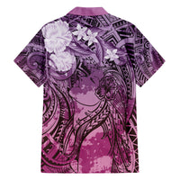 Pacific Beauty Girl Family Matching Tank Maxi Dress and Hawaiian Shirt Pink Polyneisan Tribal Vintage Motif LT9 - Polynesian Pride