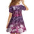 Pacific Beauty Girl Kid Short Sleeve Dress Pink Polyneisan Tribal Vintage Motif