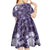 Pacific Beauty Girl Kid Short Sleeve Dress Violet Polyneisan Tribal Vintage Motif