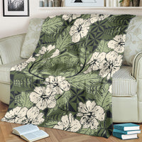 Tongan Kupesi Ngatu Hibiscus Vintage Motif Blanket