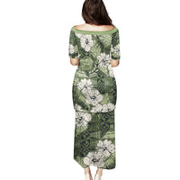 Tongan Kupesi Ngatu Hibiscus Vintage Motif Family Matching Puletasi and Hawaiian Shirt LT9 - Polynesian Pride