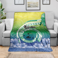 Malpampa Vanuatu Blanket Hibiscus Sand Drawing with Pacific Pattern