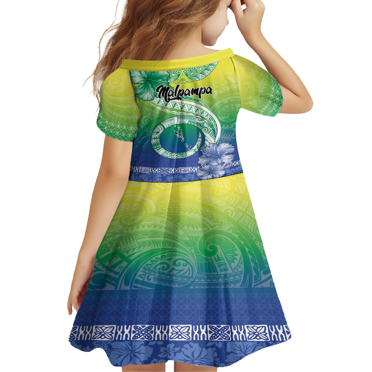 Malpampa Vanuatu Family Matching Tank Maxi Dress and Hawaiian Shirt Hibiscus Sand Drawing with Pacific Pattern