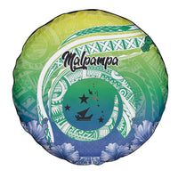 Malpampa Vanuatu Spare Tire Cover Hibiscus Sand Drawing with Pacific Pattern