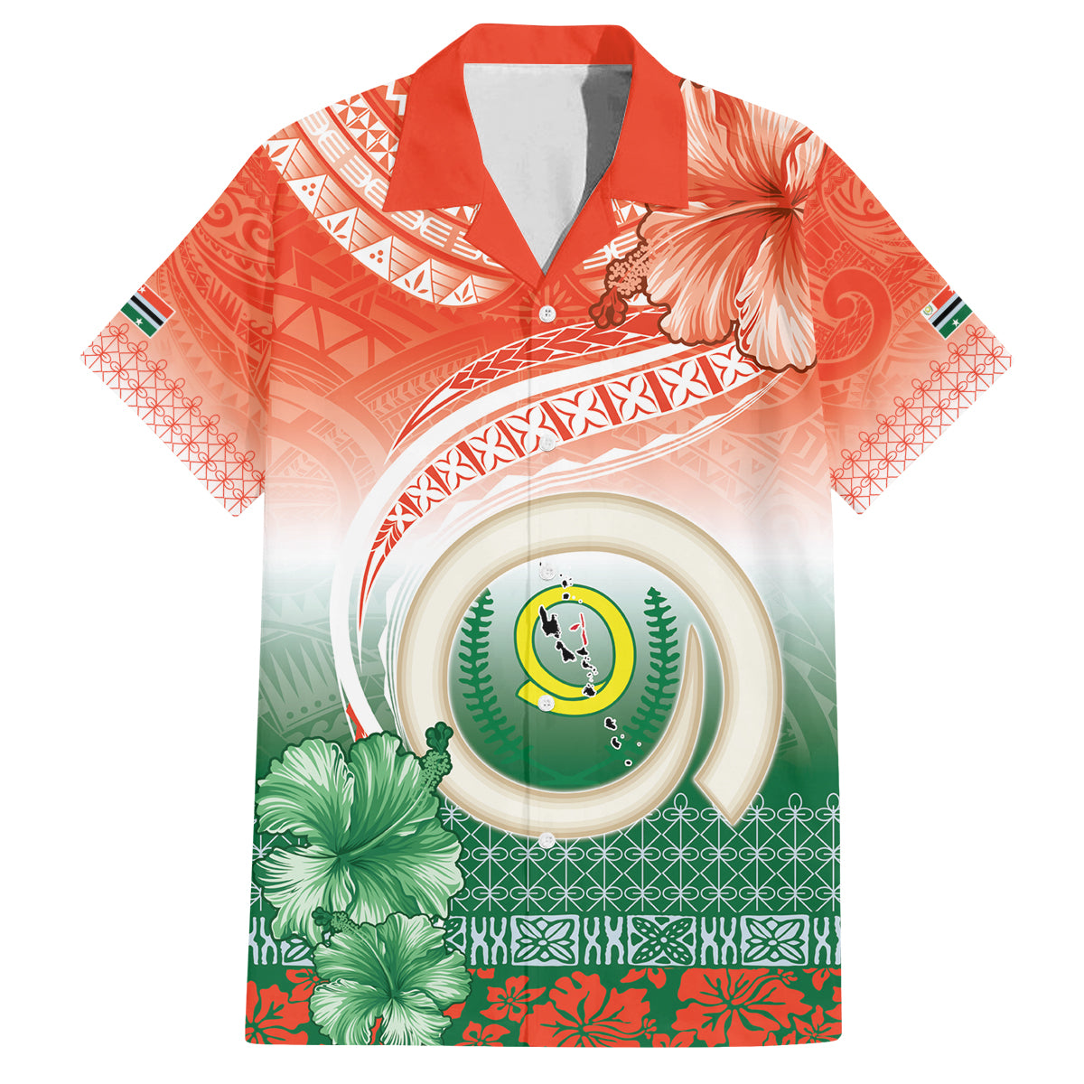 Penama Vanuatu Family Matching Tank Maxi Dress and Hawaiian Shirt Hibiscus Sand Drawing with Pacific Pattern