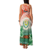 Penama Vanuatu Family Matching Tank Maxi Dress and Hawaiian Shirt Hibiscus Sand Drawing with Pacific Pattern