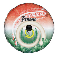 Penama Vanuatu Spare Tire Cover Hibiscus Sand Drawing with Pacific Pattern