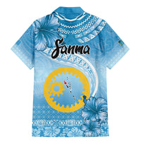 Sanma Vanuatu Family Matching Mermaid Dress and Hawaiian Shirt Hibiscus Sand Drawing with Pacific Pattern