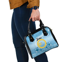 Sanma Vanuatu Shoulder Handbag Hibiscus Sand Drawing with Pacific Pattern