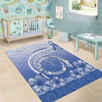 Shefa Vanuatu Area Rug Hibiscus Sand Drawing with Pacific Pattern
