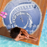 Shefa Vanuatu Beach Blanket Hibiscus Sand Drawing with Pacific Pattern