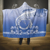 Shefa Vanuatu Hooded Blanket Hibiscus Sand Drawing with Pacific Pattern