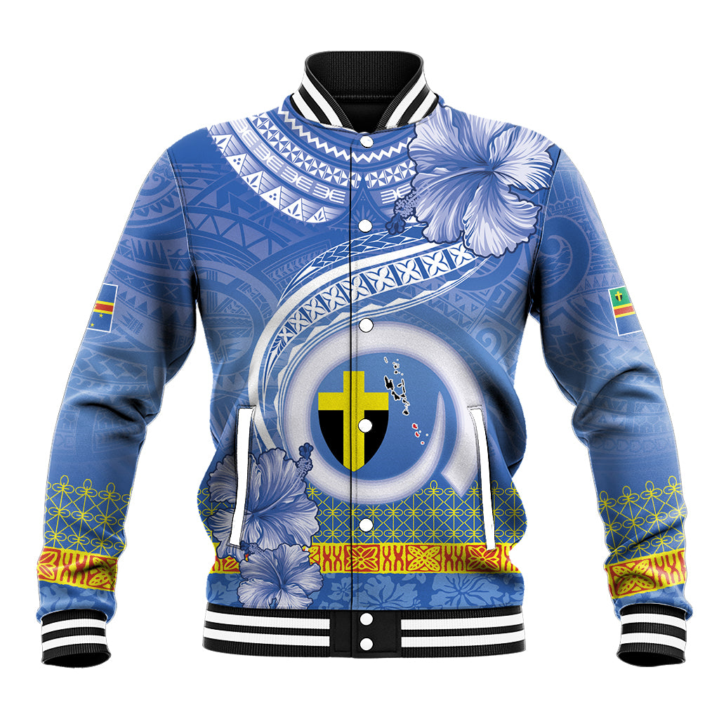 Tafea Vanuatu Baseball Jacket Hibiscus Sand Drawing with Pacific Pattern