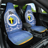 Tafea Vanuatu Car Seat Cover Hibiscus Sand Drawing with Pacific Pattern
