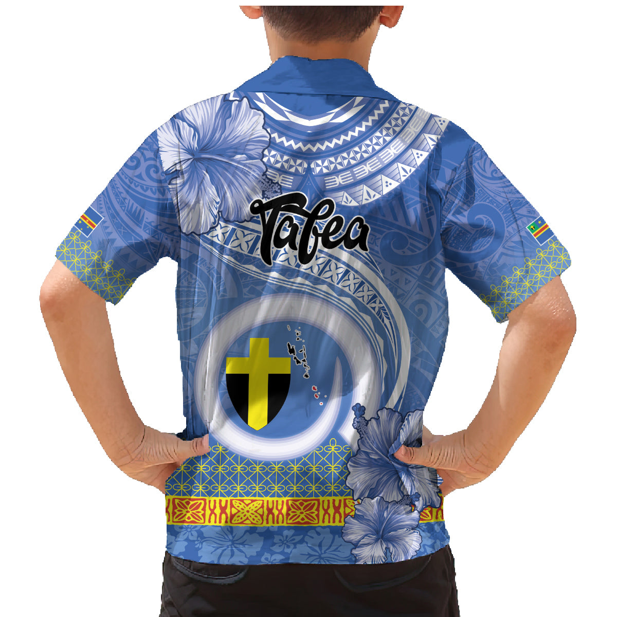 Tafea Vanuatu Family Matching Mermaid Dress and Hawaiian Shirt Hibiscus Sand Drawing with Pacific Pattern