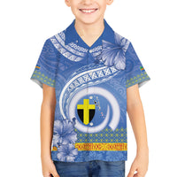 Tafea Vanuatu Family Matching Short Sleeve Bodycon Dress and Hawaiian Shirt Hibiscus Sand Drawing with Pacific Pattern