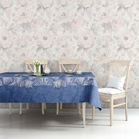 Tafea Vanuatu Tablecloth Hibiscus Sand Drawing with Pacific Pattern