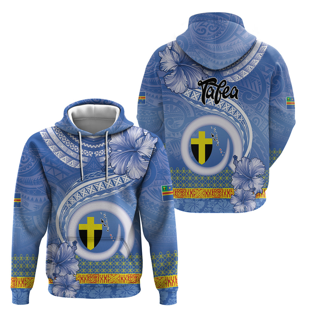 Tafea Vanuatu Zip Hoodie Hibiscus Sand Drawing with Pacific Pattern