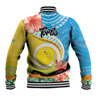 Torba Vanuatu Baseball Jacket Hibiscus Sand Drawing with Pacific Pattern