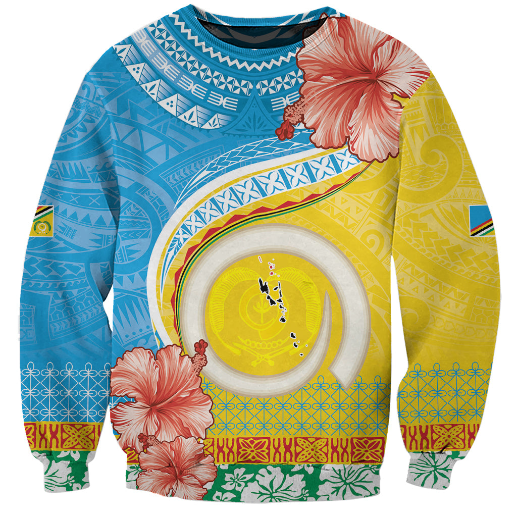 Torba Vanuatu Sweatshirt Hibiscus Sand Drawing with Pacific Pattern