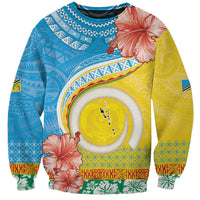 Torba Vanuatu Sweatshirt Hibiscus Sand Drawing with Pacific Pattern
