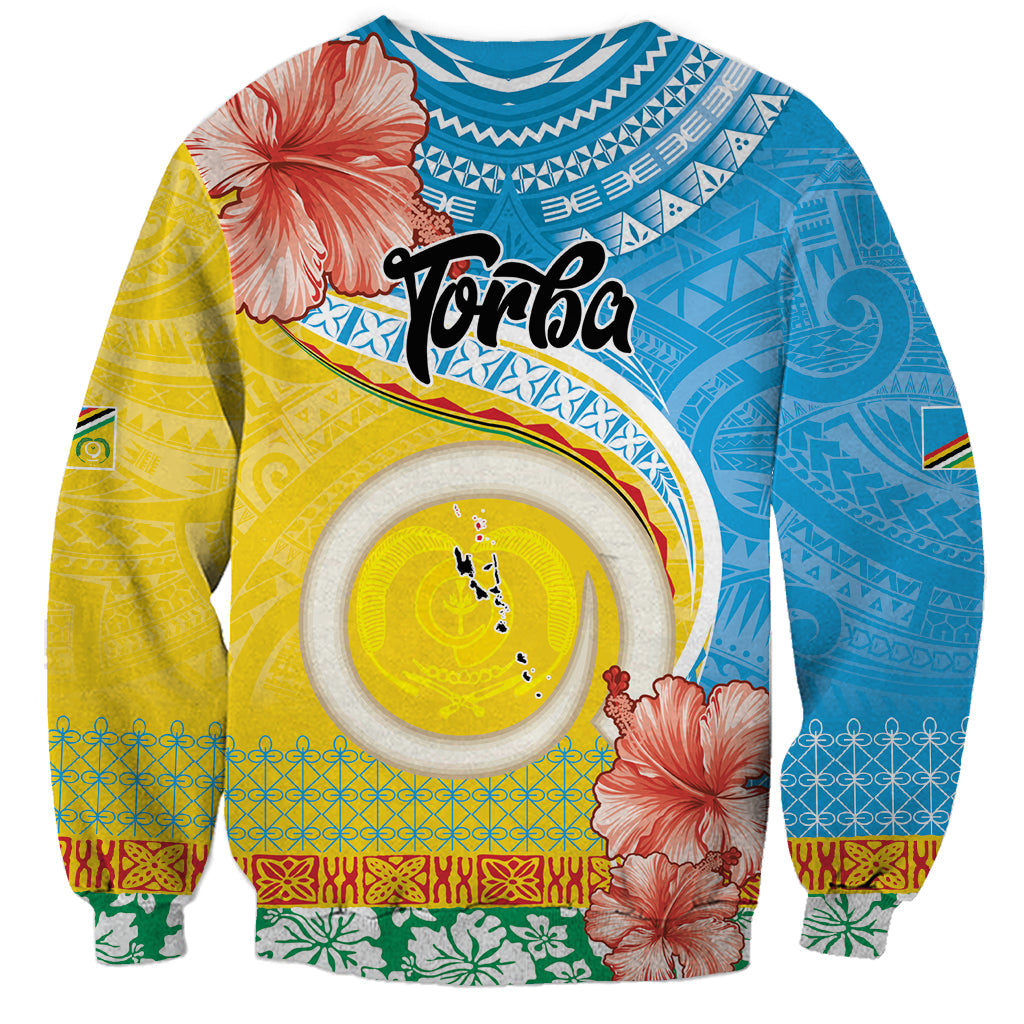 Torba Vanuatu Sweatshirt Hibiscus Sand Drawing with Pacific Pattern