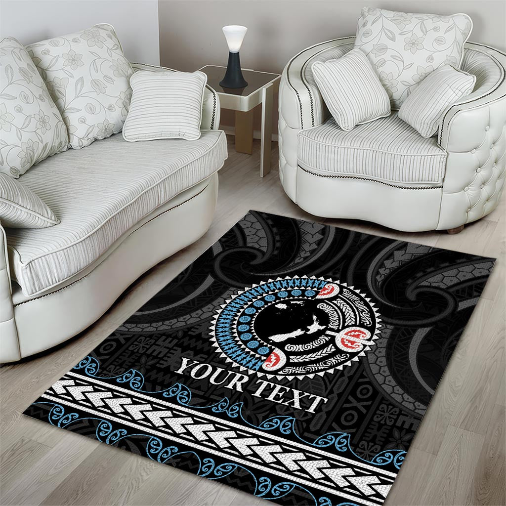 Custom Fiji and New Zealand Area Rug Maori Fern Mix Tapa Tribal Unique LT9 - Polynesian Pride