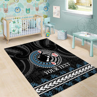 Custom Fiji and New Zealand Area Rug Maori Fern Mix Tapa Tribal Unique LT9 - Polynesian Pride