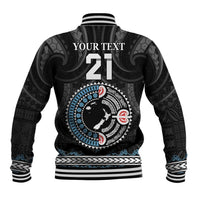 Custom Fiji and New Zealand Baseball Jacket Maori Fern Mix Tapa Tribal Unique LT9 - Polynesian Pride