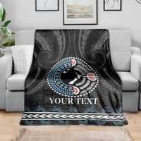 Custom Fiji and New Zealand Blanket Maori Fern Mix Tapa Tribal Unique LT9 - Polynesian Pride