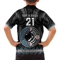 Custom Fiji and New Zealand Family Matching Off Shoulder Short Dress and Hawaiian Shirt Maori Fern Mix Tapa Tribal Unique LT9 - Polynesian Pride