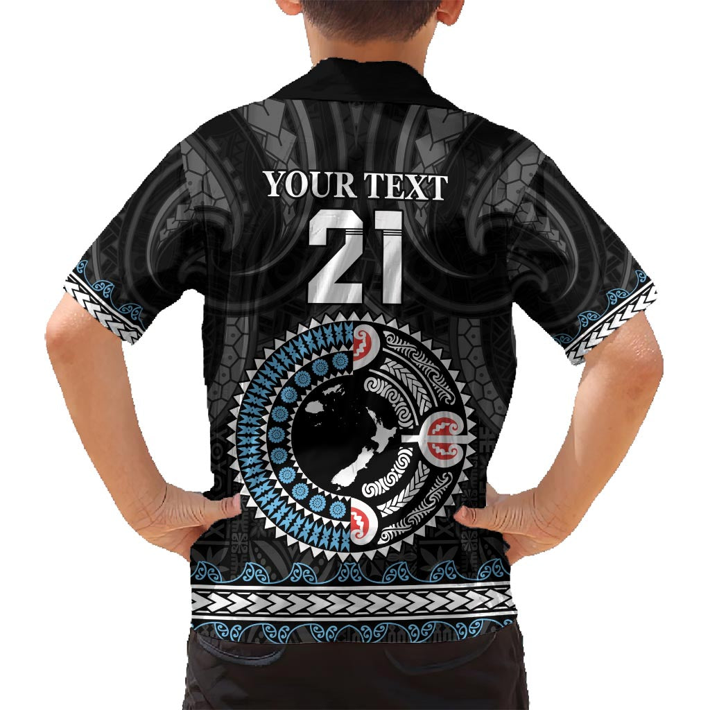 Custom Fiji and New Zealand Family Matching Tank Maxi Dress and Hawaiian Shirt Maori Fern Mix Tapa Tribal Unique LT9 - Polynesian Pride