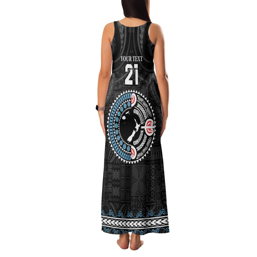 Custom Fiji and New Zealand Family Matching Tank Maxi Dress and Hawaiian Shirt Maori Fern Mix Tapa Tribal Unique LT9 - Polynesian Pride