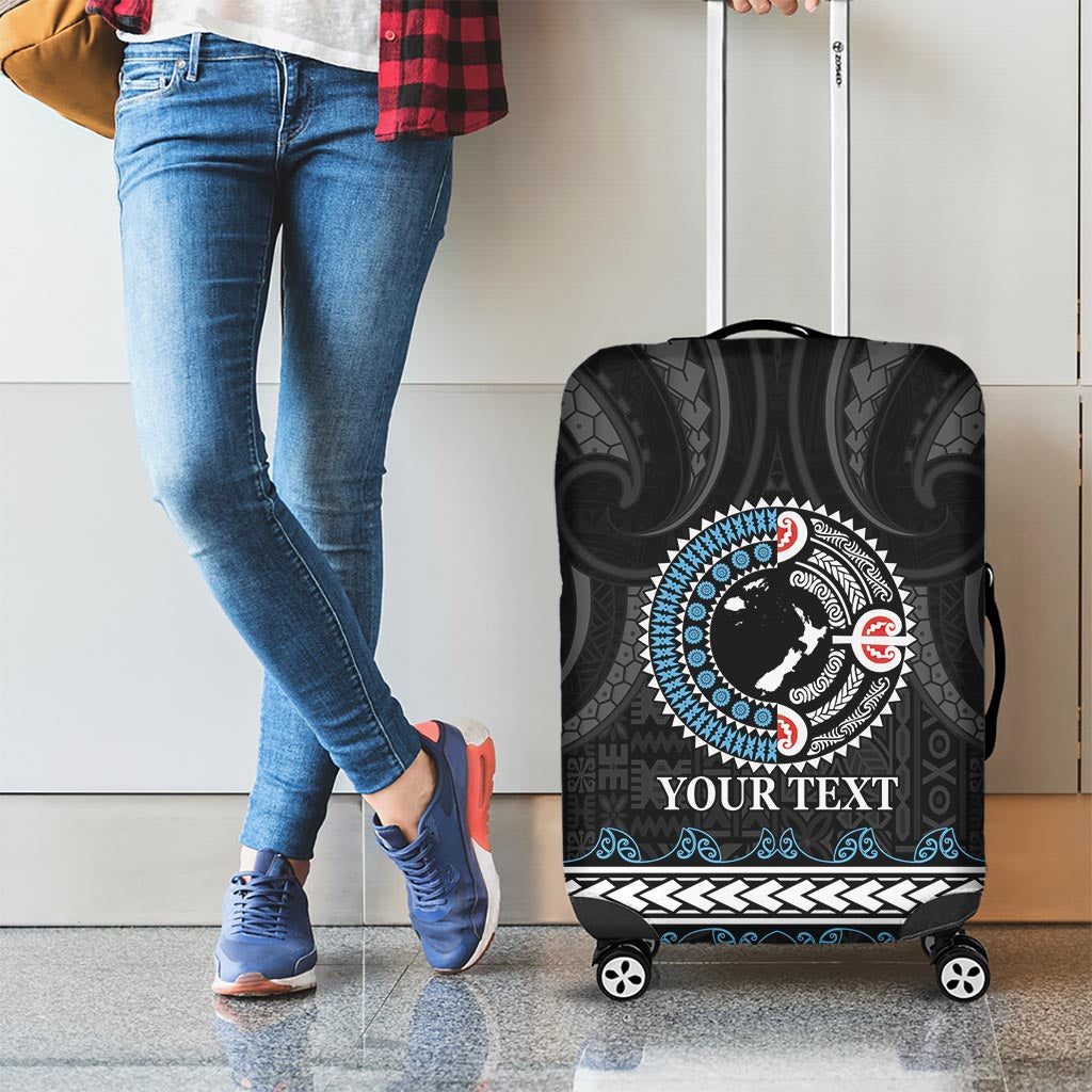 Custom Fiji and New Zealand Luggage Cover Maori Fern Mix Tapa Tribal Unique LT9 - Polynesian Pride