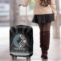 Custom Fiji and New Zealand Luggage Cover Maori Fern Mix Tapa Tribal Unique LT9 - Polynesian Pride