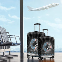 Custom Fiji and New Zealand Luggage Cover Maori Fern Mix Tapa Tribal Unique LT9 - Polynesian Pride