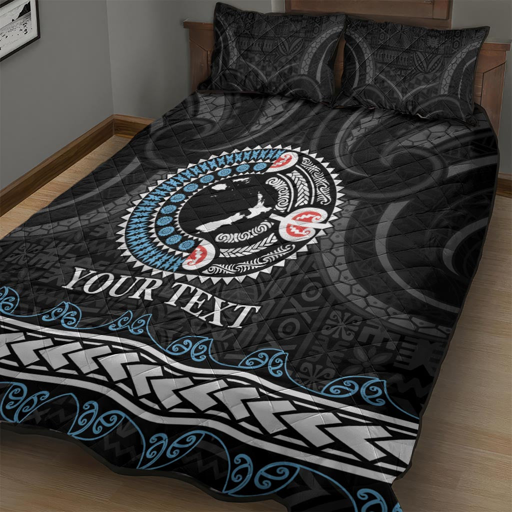 Custom Fiji and New Zealand Quilt Bed Set Maori Fern Mix Tapa Tribal Unique LT9 - Polynesian Pride