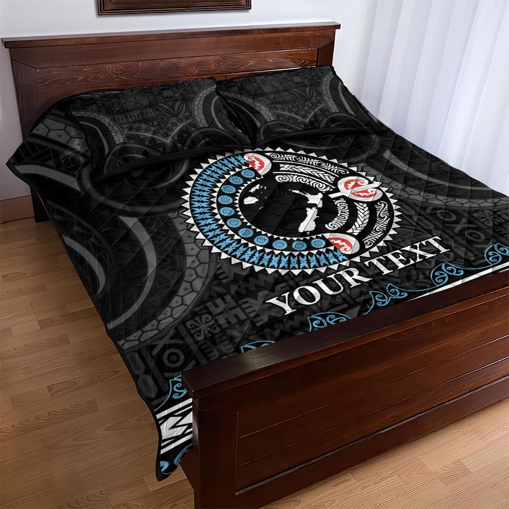 Custom Fiji and New Zealand Quilt Bed Set Maori Fern Mix Tapa Tribal Unique LT9 - Polynesian Pride