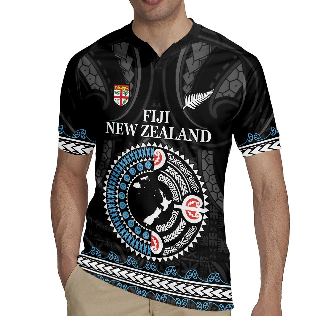 Custom Fiji and New Zealand Rugby Jersey Maori Fern Mix Tapa Tribal Unique LT9 - Polynesian Pride