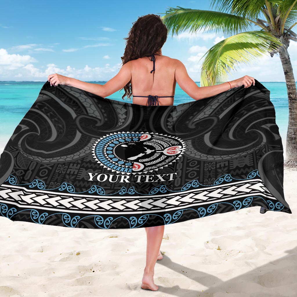 Custom Fiji and New Zealand Sarong Maori Fern Mix Tapa Tribal Unique LT9 - Polynesian Pride