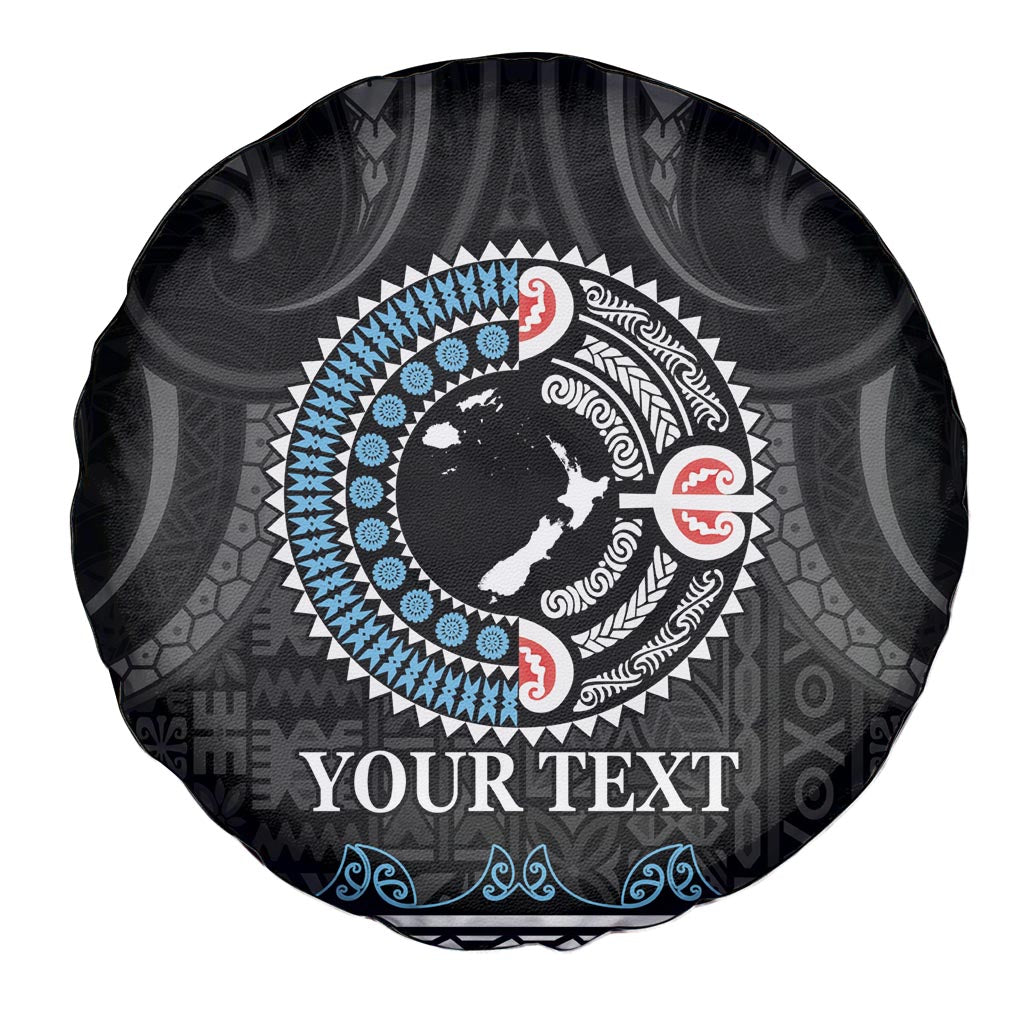Custom Fiji and New Zealand Spare Tire Cover Maori Fern Mix Tapa Tribal Unique LT9 - Polynesian Pride