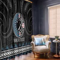 Custom Fiji and New Zealand Window Curtain Maori Fern Mix Tapa Tribal Unique LT9 - Polynesian Pride